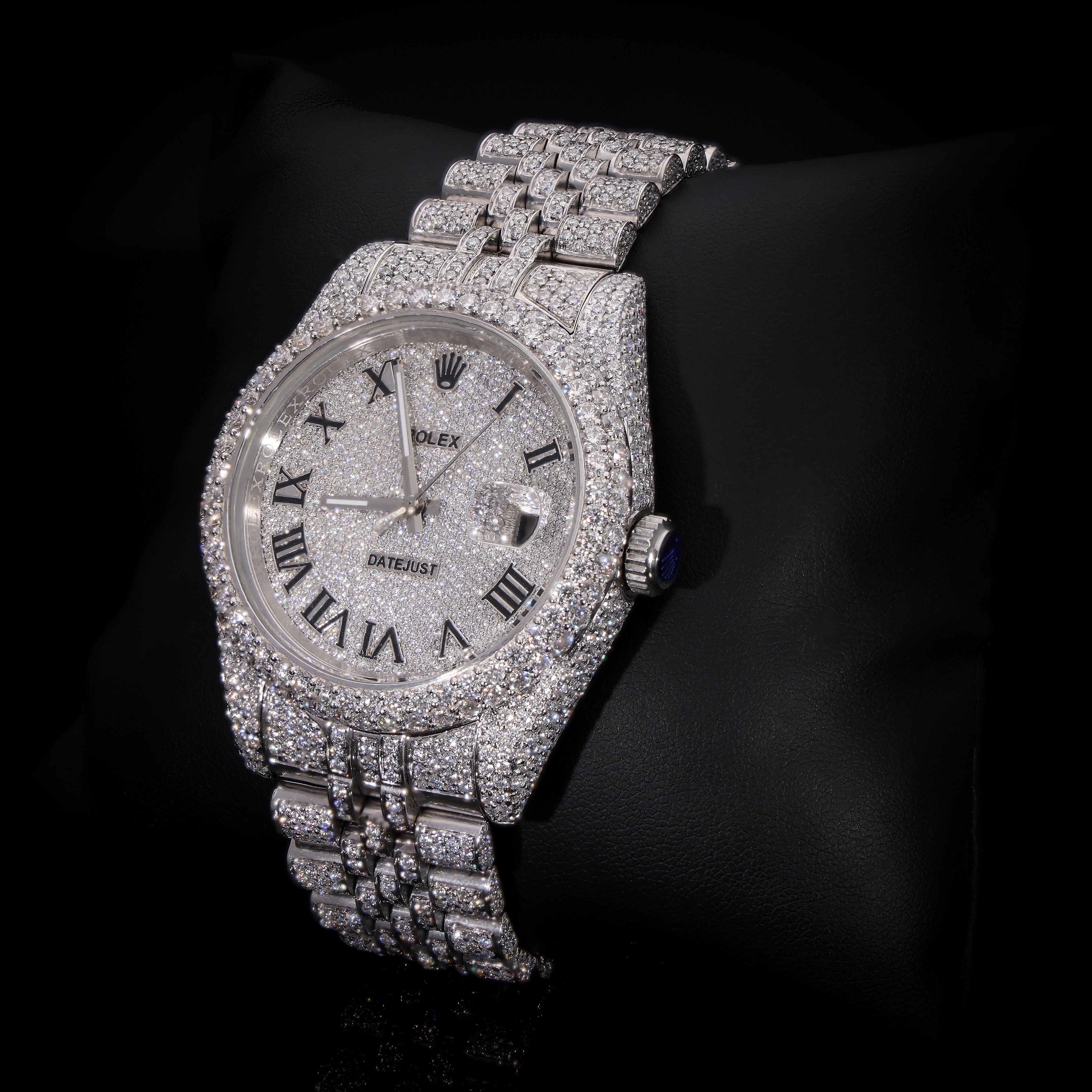 Moissainite diamond-Rolex jublee watch full iceout full white