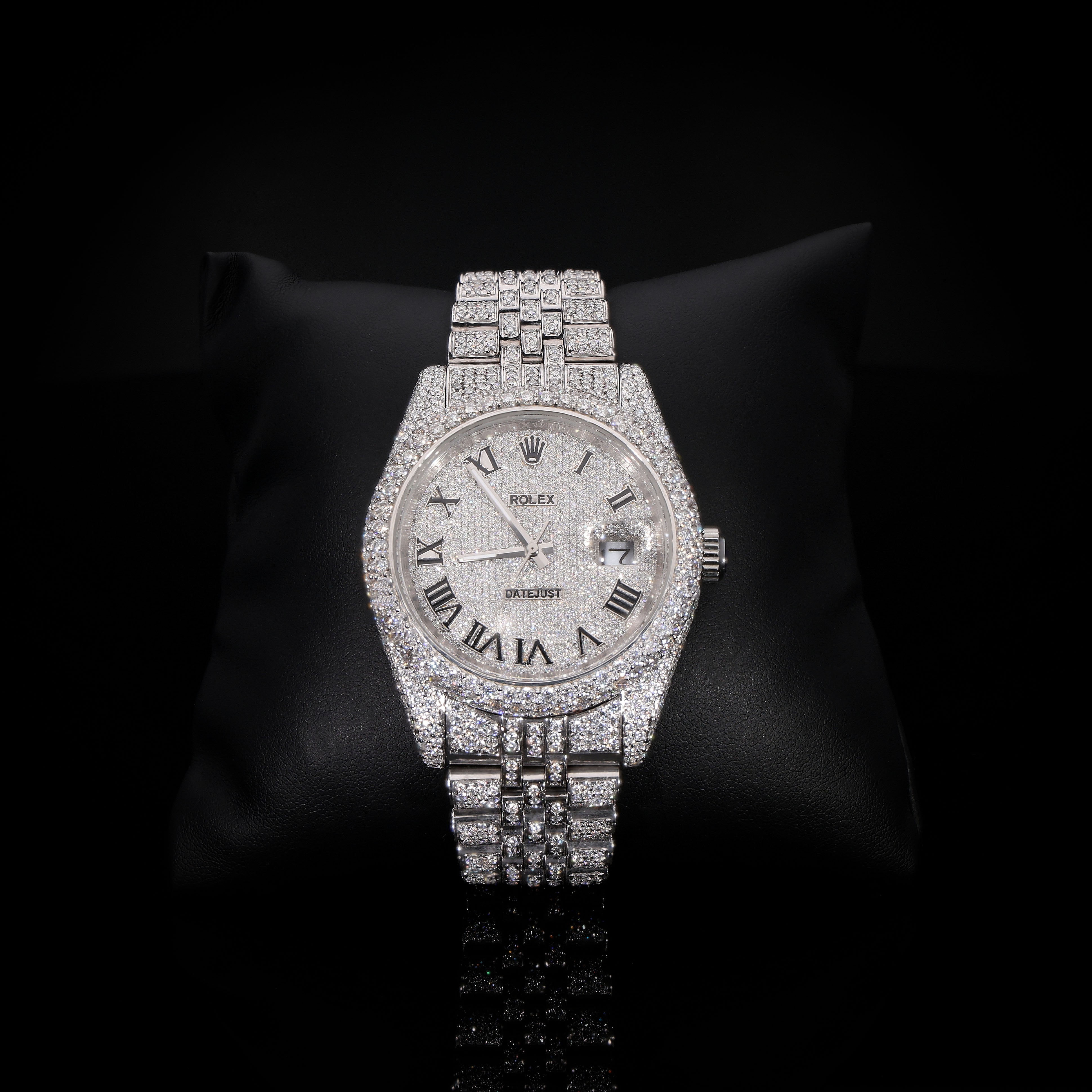 Moissainite diamond-Rolex jublee watch full iceout full white