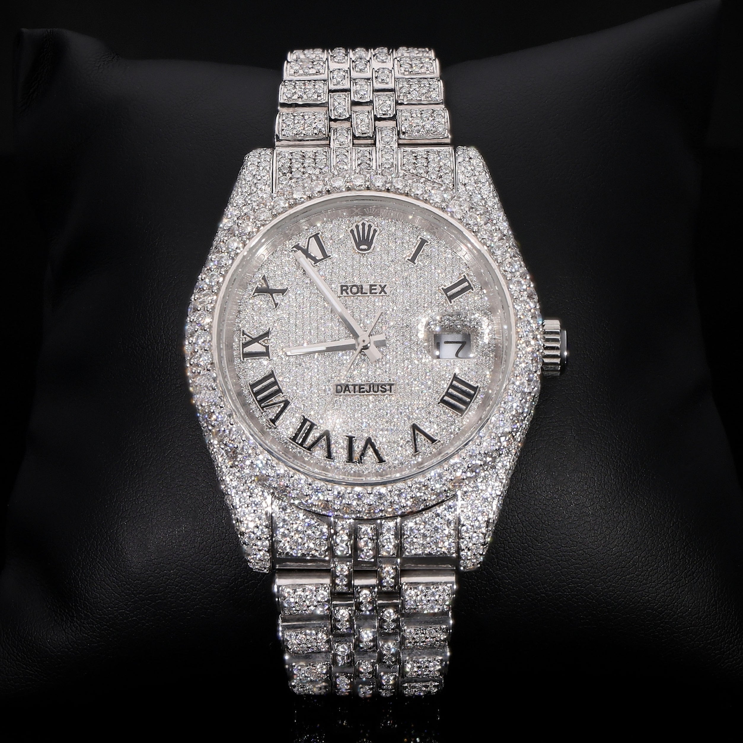 Moissainite diamond-Rolex jublee watch full iceout full white