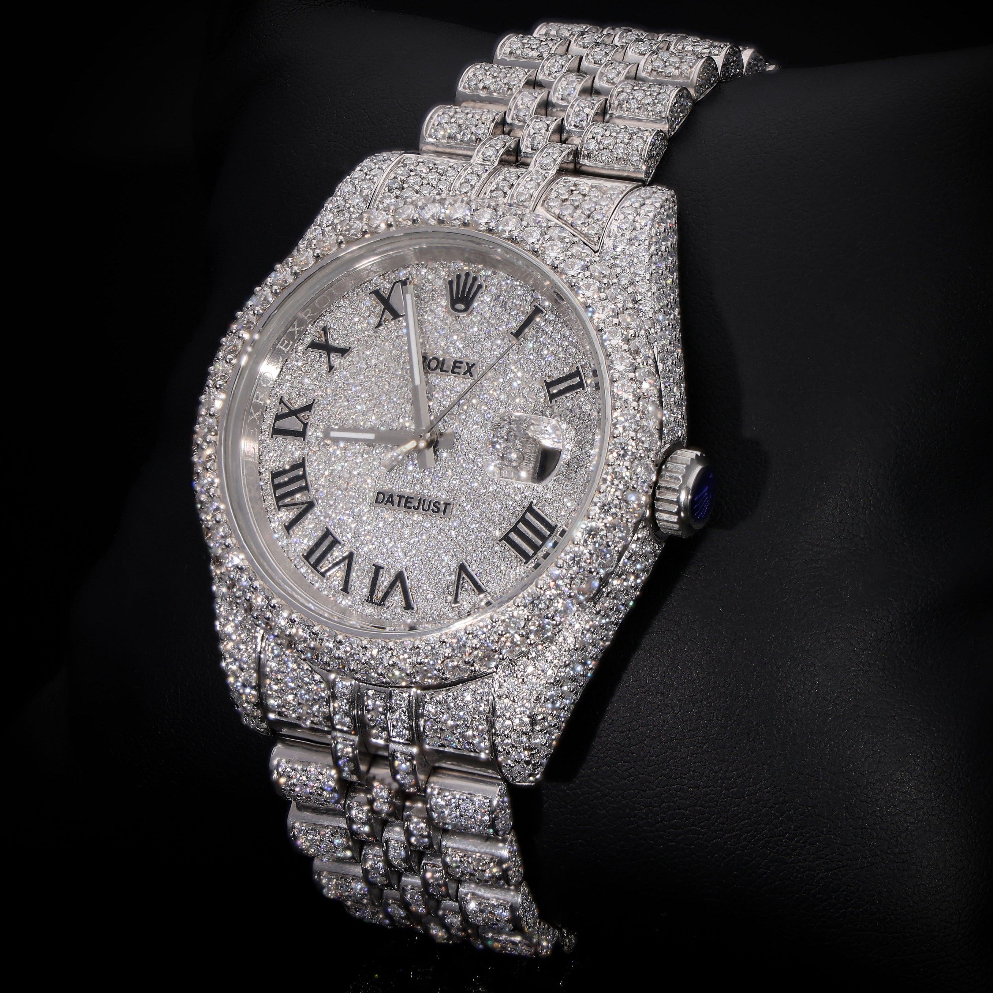 Moissainite diamond-Rolex jublee watch full iceout full white