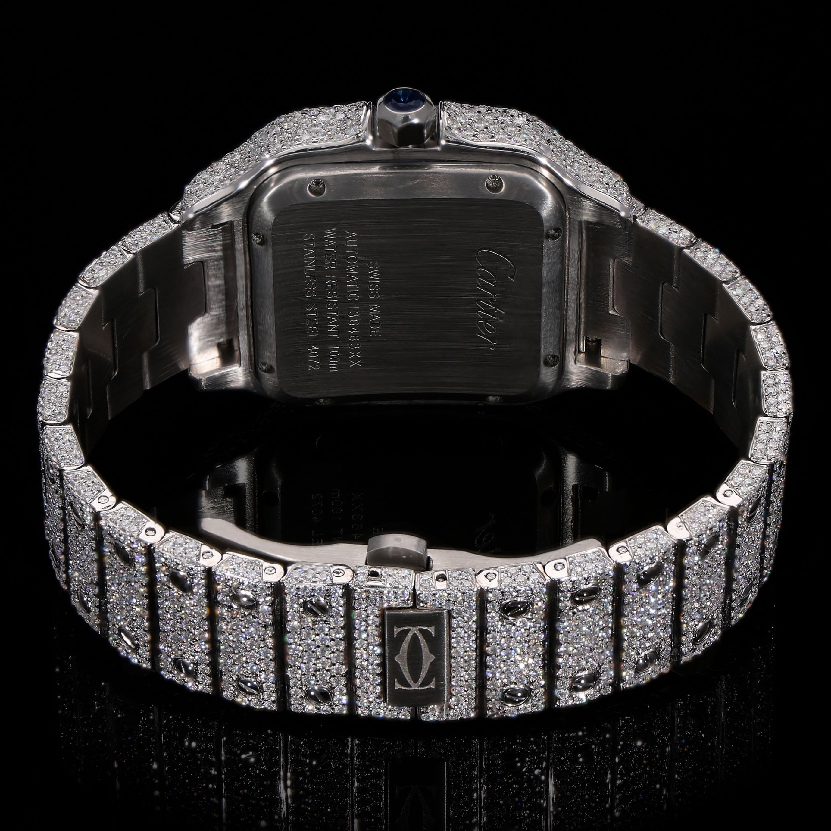 Cartier Santos Moissanite Deluxe Watch: A Blend of Sophistication and Brilliance