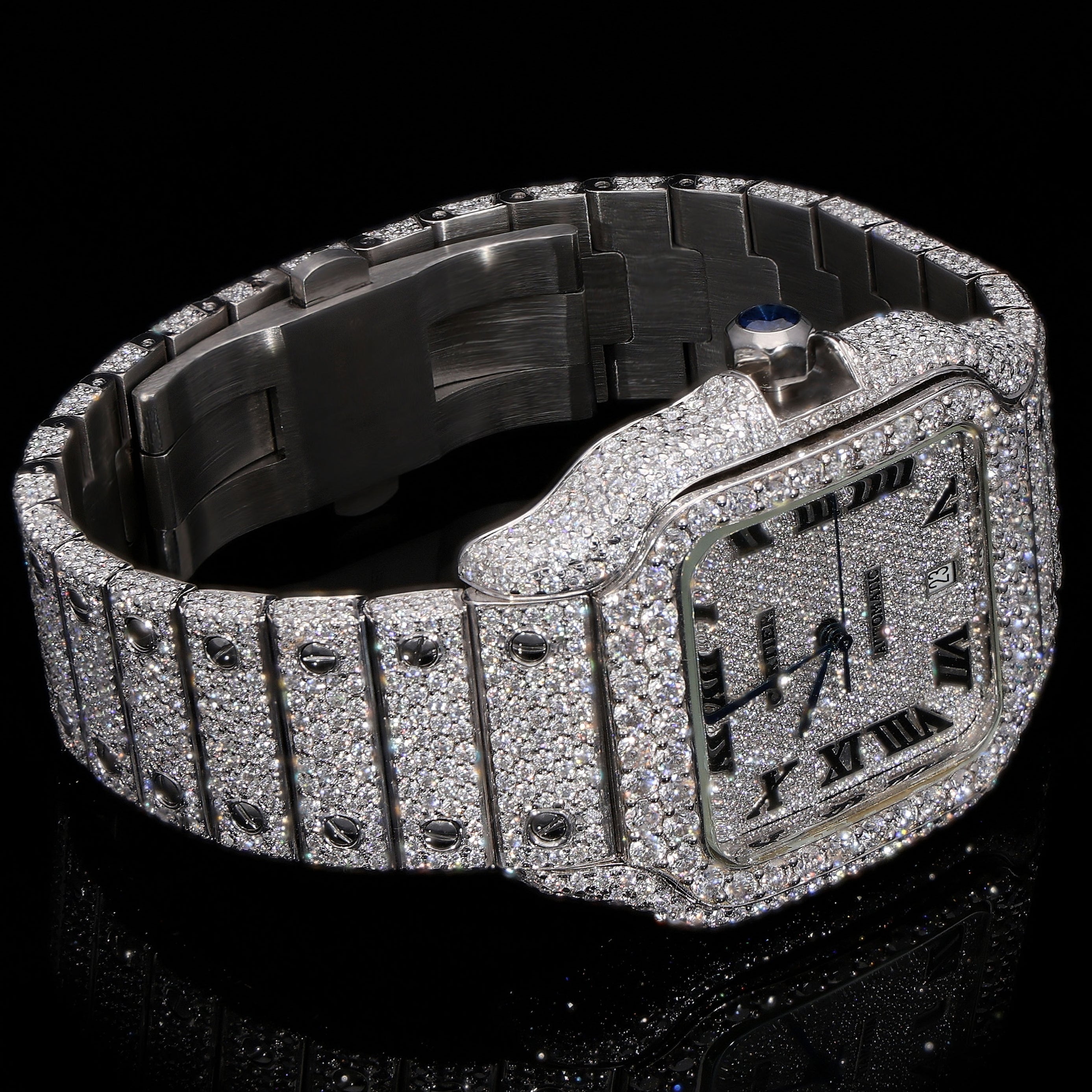 Cartier Santos Moissanite Deluxe Watch: A Blend of Sophistication and Brilliance